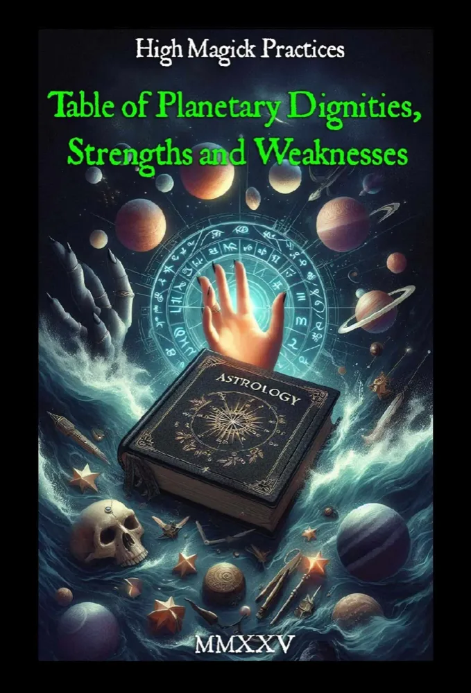Table of Planetary Dignities Strengths and Weaknesses cover