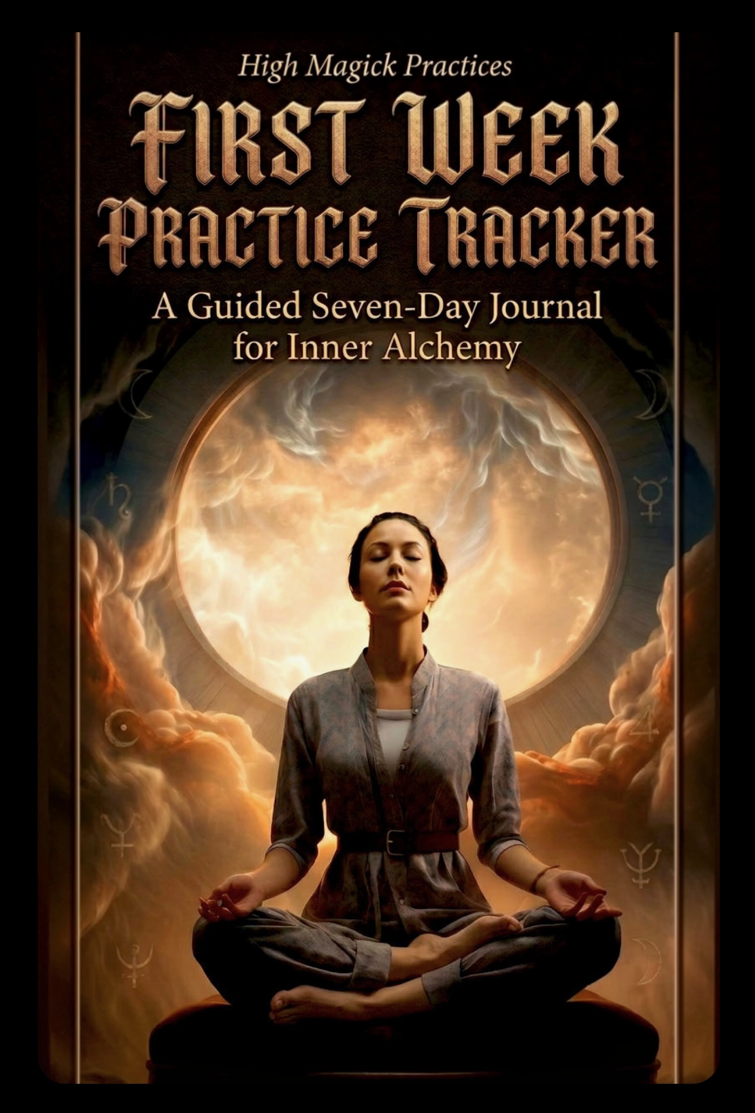 First Week Practice Tracker: A Ceremonial Magick Journal for Building Your Daily Foundation — Breathing, Visualization, and the Kabbalistic Cross. Magical Training. cover